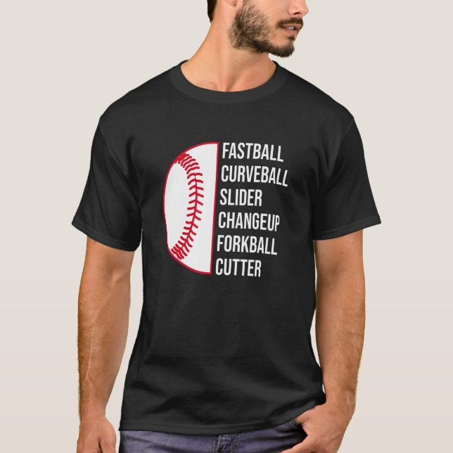 Camiseta Curveball Slider Changeup Forkball Basebal (Frente)