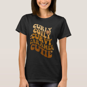 Camiseta Curvy Curvy Caramel Cutie Afro Black Hair Me