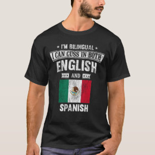 Camiseta Cusas na bandeira inglesa e espanhola Engraçada no