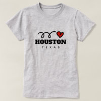 Custa coração Houston Texas t shirt para mulheres