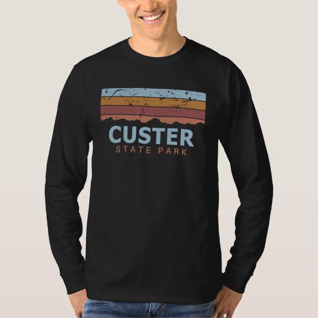 Camiseta Custer State Park South Dakota Retro Cool (Frente)