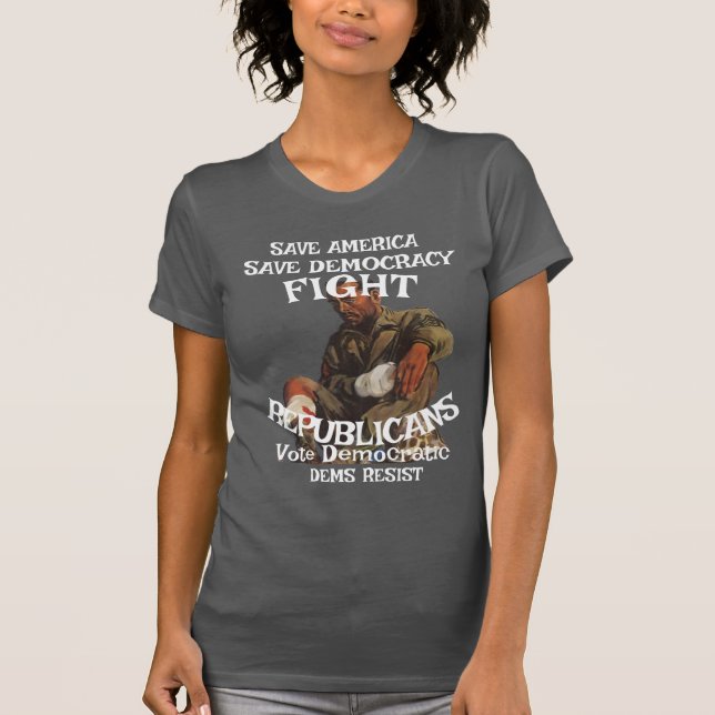 CAMISETA CUSTO DA LEI DE CUIDADOS DE SAÚDE DOS DEMS SAÚDE (Frente)