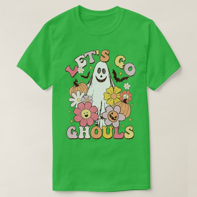 Camiseta Custo da Saída Ghouls do Halloween do Vamos Retroa (Frente do Design)