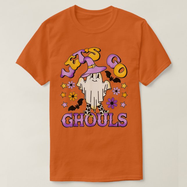 Camiseta Custo da Saída Ghouls do Halloween do Vamos Retroa (Frente do Design)