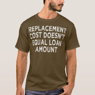 Camiseta custo de substituição igual montante do empréstimo