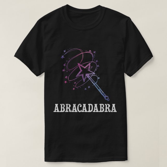 Camiseta Custo do Assistente Abracadabra Mágico de rico (Frente do Design)
