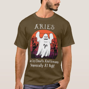 Camiseta Custo do Dia de as Bruxas engraçado de Aries de Si