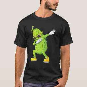 Camiseta Custo do pepino Dab Halloween Pickle Dabbing Danci
