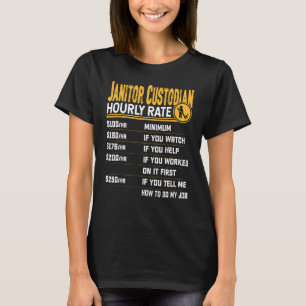 Camiseta Custódia de Janitor Taxa Horária - Custódia de Jan