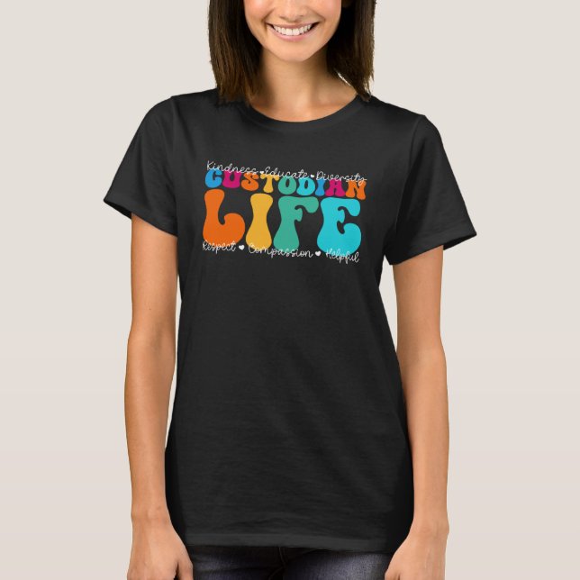 Camiseta Custodian Life Appreciation Week Back to School (Frente)