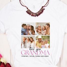 Camiseta Custom 4 Photo Collage for Grandma 