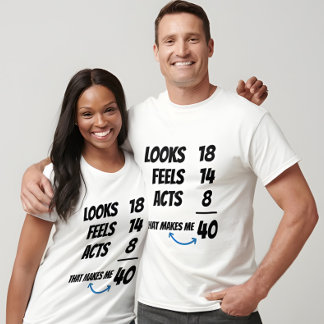 Camiseta Custom Age Equation Funny Personalized Birthday 