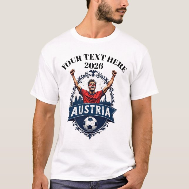 Camiseta Custom Austria Soccer Football Team Supporter (Frente)