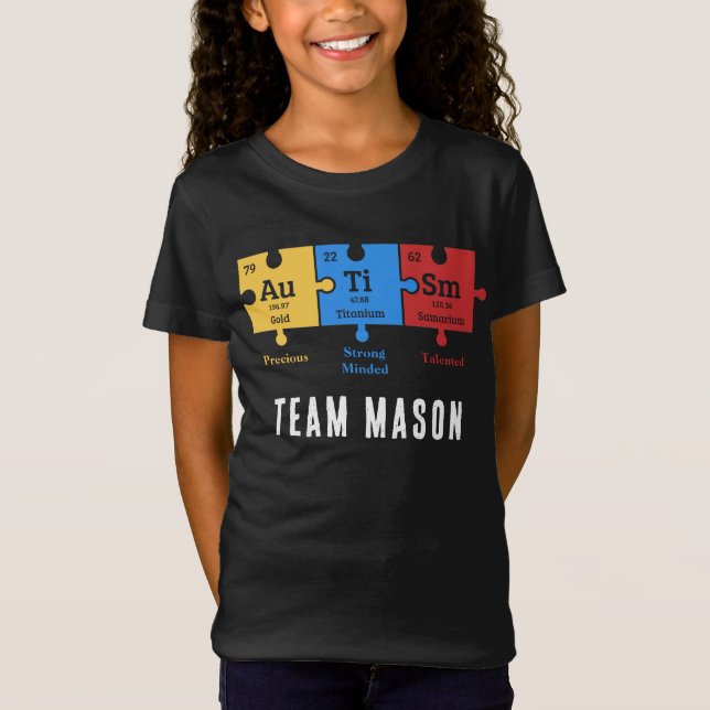 Camiseta Custom Autism Awareness Campaign Matching Team (Frente)