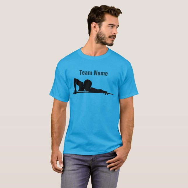 Camiseta Custom Billiards Pool League Team Gear (Frente Completa)