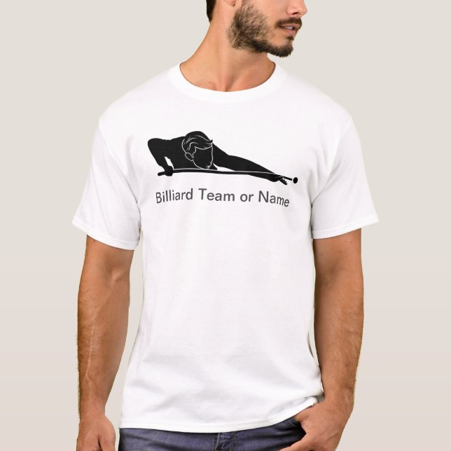 Camiseta Custom Billiards Pool League Team Gear (Frente)