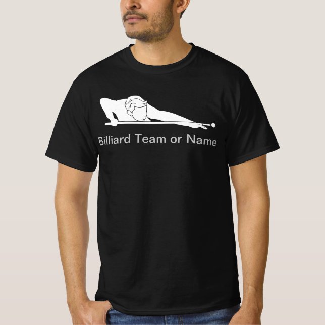 Camiseta Custom Billiards Pool League Team Gear (Frente)