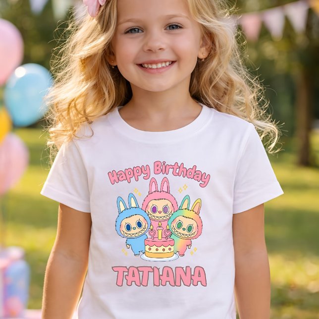 Camiseta Custom Birthday Girl Shirt, Personalized Kids Birt (Criador carregado)