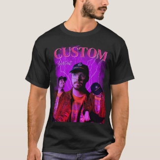 Camiseta Custom Bootleg 90s Vaporwave Purple T-Shirt