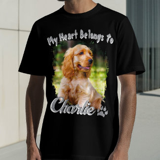 Camiseta Custom bootleg Typography Name My Heart Belongs To