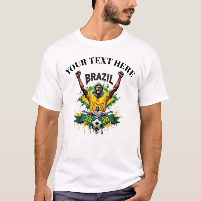 Camiseta Custom Brazil Soccer Football Team Supporter (Frente)