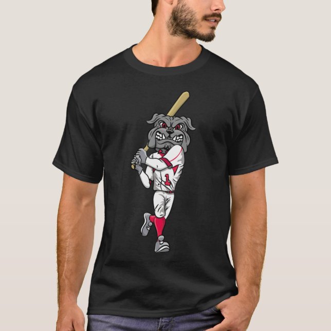 Camiseta custom bulldog mascot  baseball word art shirt  (Frente)