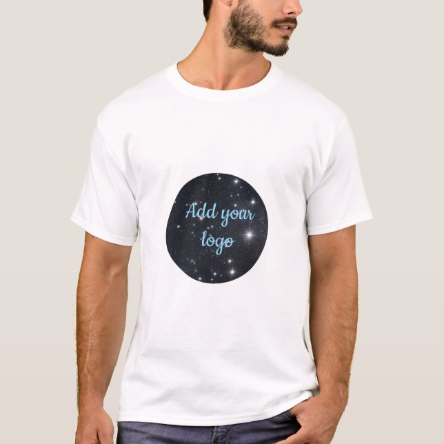 Camiseta Custom Business Logo T-shirt With QR code  (Frente)