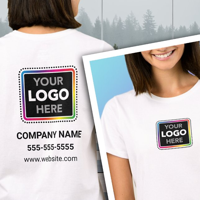 Camiseta Custom Business T-Shirt with Front and Back Logo (Criador carregado)