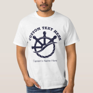 Camiseta Custom Captain Boat Nautical Gift