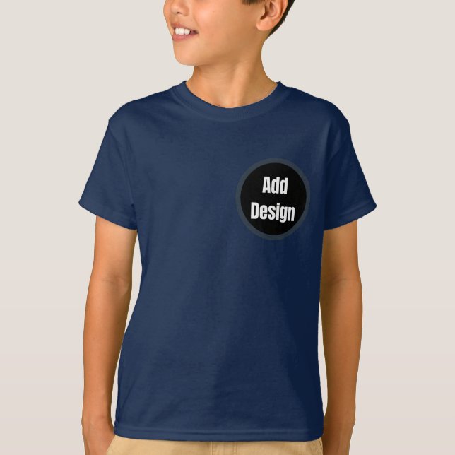 Camiseta Custom Dark Gray Design Add Photo or Text (Frente)
