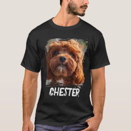 Camiseta Custom Dog or Cat Photo + Name for Pet Lovers