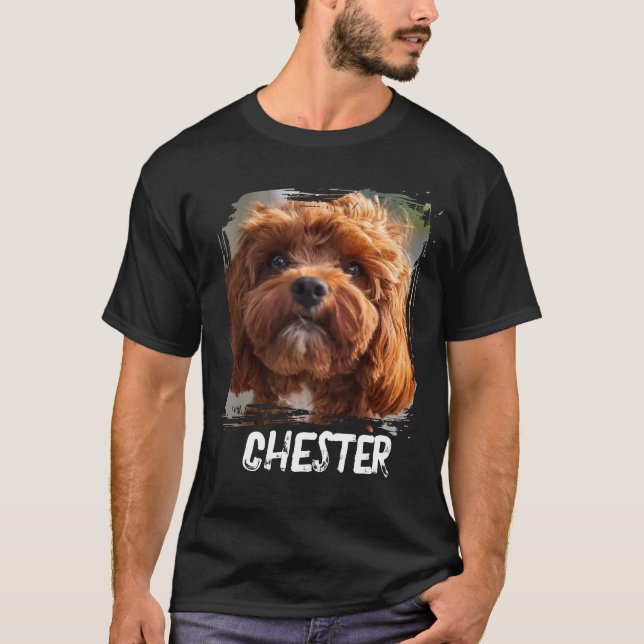 Camiseta Custom Dog or Cat Photo + Name for Pet Lovers (Frente)