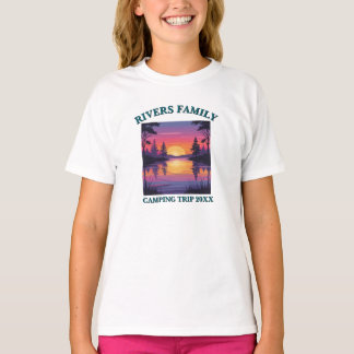 Camiseta Custom Family Reunion Camping By The Lake T-Shirt
