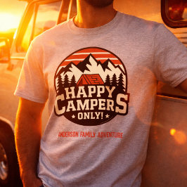 Camiseta Custom Family Reunion Happy Campers Mountain