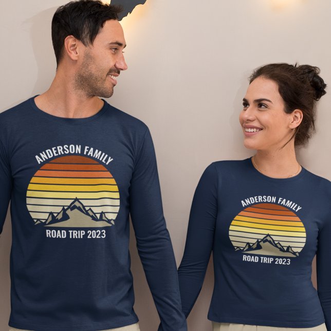 Camiseta Custom Family Reunion Road Trip Sunset Long Sleeve (Criador carregado)