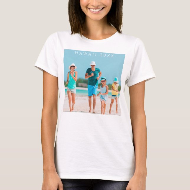Camiseta Custom Family Vacation Photo (Frente)
