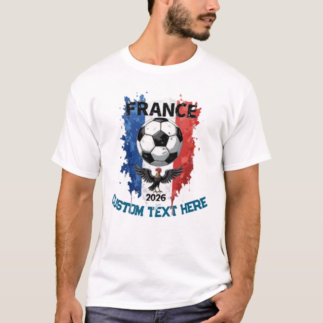 Camiseta Custom France National Soccer Football Team Fan (Frente)