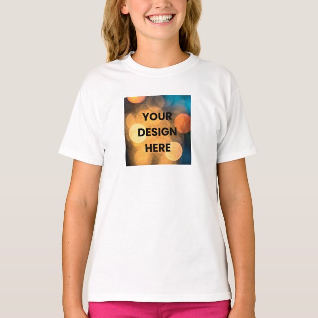 Camiseta Custom Girls Tee – Your Design Here (Frente)