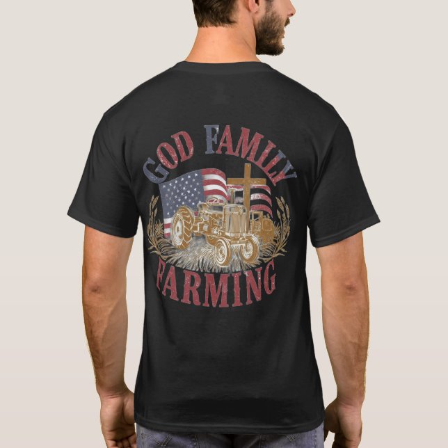 Camiseta Custom “God Family Farming” T-Shirt (Verso)