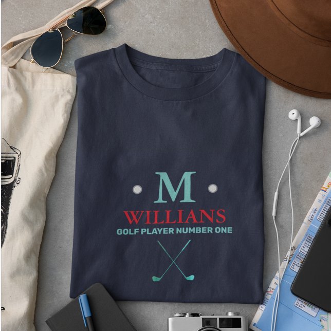 Camiseta custom golfer monogram . tee with name (Criador carregado)