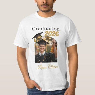 Camiseta Custom Graduation Photo Shirt Class of 2026