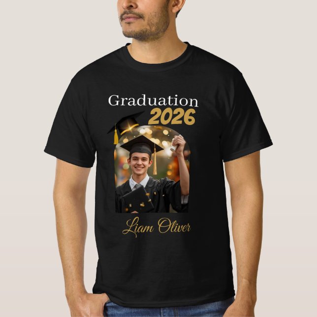 Camiseta Custom Graduation Photo Shirt Class of 2026 (Frente)