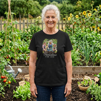 Camiseta Custom Grandma Photo Memory Gift Personalized