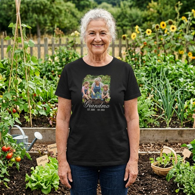 Camiseta Custom Grandma Photo Memory Gift Personalized (Custom Grandma Photo Memory Gift Personalized T-Shirt)