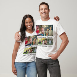 Camiseta Custom Grandparents Day Shirt – 5 Photo Gift Tee