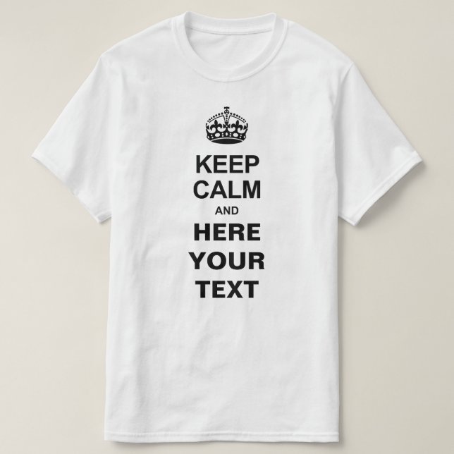 Camiseta Custom Keep Calm T-Shirts (Frente do Design)