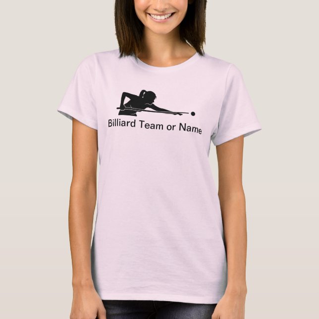 Camiseta Custom Ladies Billiards Pool League Team Tshirts (Frente)