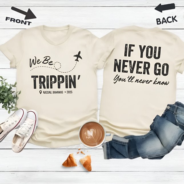 Camiseta Custom Location Vacation Girls Trip Family T-Shirt (Criador carregado)