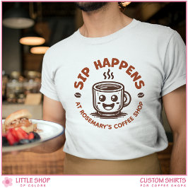 Camiseta Custom Logo Coffee Shop Barista Professional