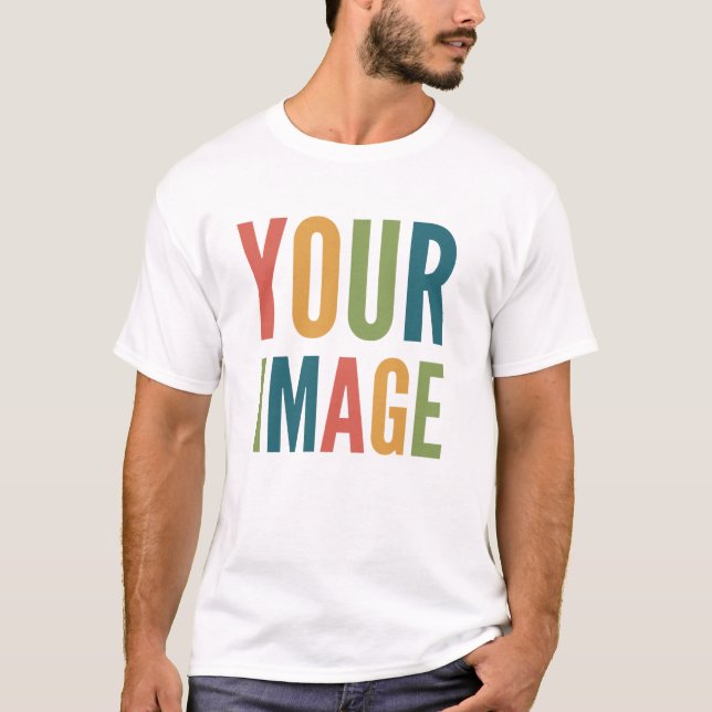 Camiseta Custom Logo Here | Add Your Own Design (Frente)